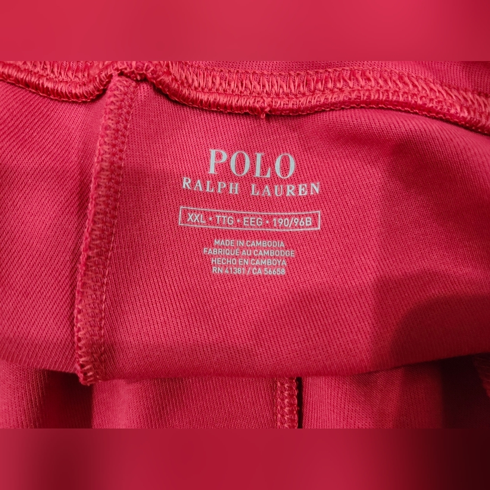 Polo Ralph Lauren  Men's Double-Knit Fleece Jogger Athletic Pants Red Size XXL - Picture 5 of 9